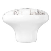 バジルリーフホワイトウッドファームハウス素朴キッチン セラミックノブ (側面)