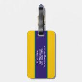 バジル国パーソナライズされたモダン旗の荷物 ラゲッジタグ (裏面縦)