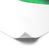 バジル料理ハーブボタニカルアートスケッチ ポスター (角)