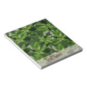 バジル植物パターンメモ帳 ノートパッド (アングル)