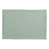 バジル緑の水色のドット枕ケース 枕カバー (裏面)