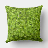 バジル葉のパターン クッション (裏面)