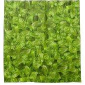 バジル葉のパターン シャワーカーテン (正面)