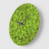 バジル葉のパターン ラージ壁時計 (傾斜)