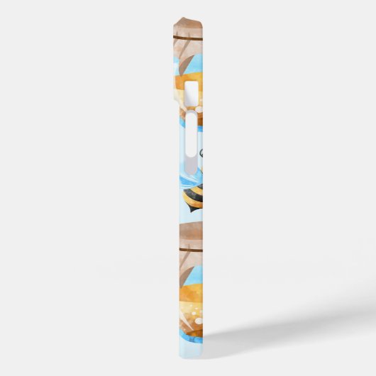 バジーとハチミツの巣模様パーソナライズされた Case-Mate iPhoneケース (裏面 / 左)