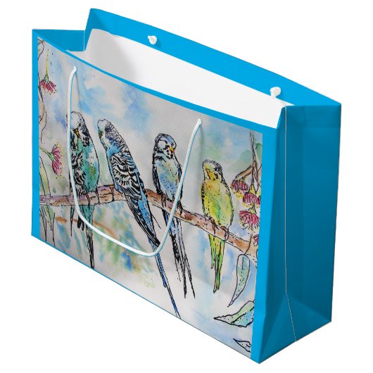 バジーズウォーターカラーガムツリーバード抱き枕 ラージペーパーバッグ (正面アングル)