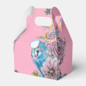 バジー ウェディング ケーキ フェイバー ボックス ピンクのバラ (裏面サイド)