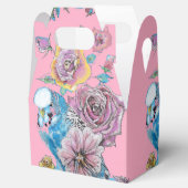 バジー ウェディング ケーキ フェイバー ボックス ピンクのバラ (オープン)