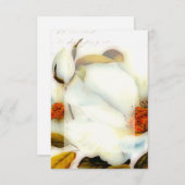 バジ空白のュ・ホワイト・ロ結婚ローズ 招待状 (正面/裏面)