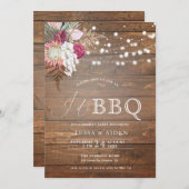 バジ素朴ュッドI do BBQ婚約パーティ招待状 招待状 (正面/裏面)