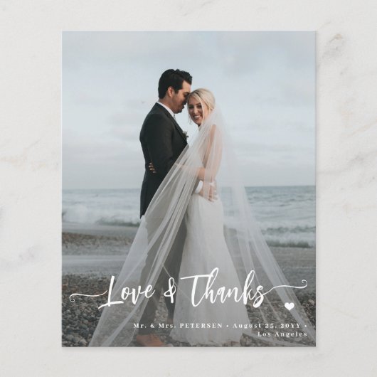 バジ結婚ュの愛と感謝してい2枚の写真感謝していあなた チラシ (正面)