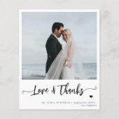 バジ結婚ュの2枚の写真モダン感謝していユー チラシ (正面)