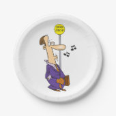 バスおもしろいでのアニメのビジネスストップマン ペーパープレート (正面)