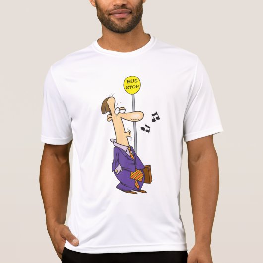 バスおもしろいでのアニメのビジネスストップマン Tシャツ (正面)