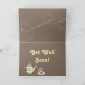 バスおもしろいセット·ハウンド付きのおしゃれな尾付き「よくなる」カード カード (内部)