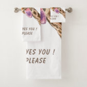 バスおもしろいタオルセよくはしゃぐットキリンカスタム文字 バスタオルセット (インサイチュ)