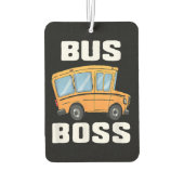 バスおもしろいボススクールバスドライバー カーエアーフレッシュナー (裏面)