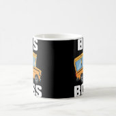 バスおもしろいボススクールバスドライバー コーヒーマグカップ (中央)
