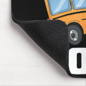 バスおもしろいボススクールバスドライバー マウスパッド (コーナー)