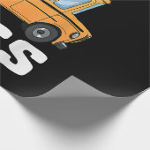 バスおもしろいボススクールバスドライバー ラッピングペーパー (角)
