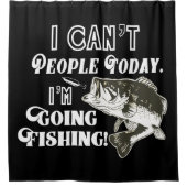 バスおもしろい魚釣り引用文スポーツメンズホビー シャワーカーテン (正面)