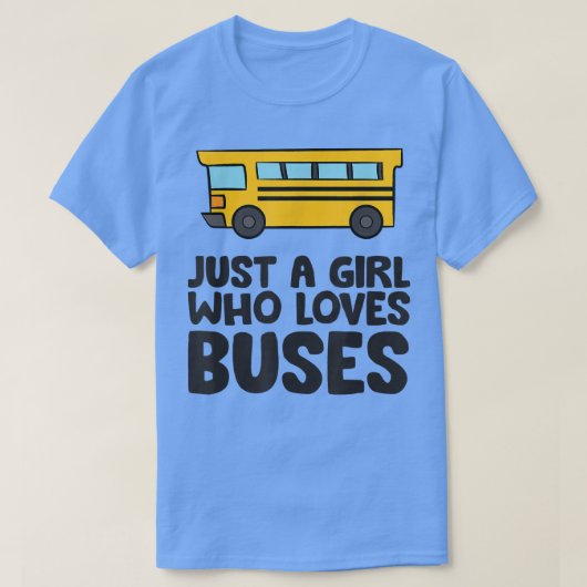 バスが大好きな女の子 Tシャツ (デザイン正面)