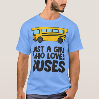 バスが大好きな女の子 Tシャツ