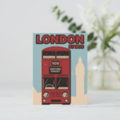 バスでロンドン 案内ポストカード (スタンド正面)