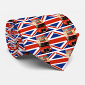 バスとイギリス国旗でみやげネクタイ ネクタイ (ロール)