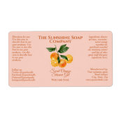 バスと体製品ラベル – オレンジ – v1 ラベル (正面)