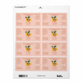 バスと体製品ラベル – オレンジ – v1 ラベル (フルシート)