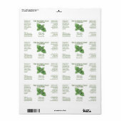 バスと体製品ラベル – ペパーミント – v1 ラベル (フルシート)