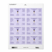 バスと体製品ラベル – ラベンダー ラベル (フルシート)