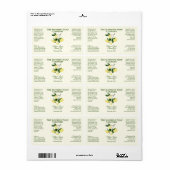 バスと体製品ラベル – lemon – 長方形 ラベル (フルシート)