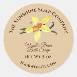 バスと体製品ラベル – vanilla - circle1 ラウンドシール