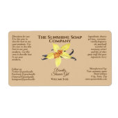 バスと体製品ラベル – vanilla - rectangle1 ラベル (正面)