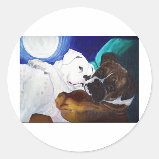 バスに乗ったボクサー ラウンドシール (正面)