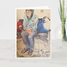 バスに乗っている人 カード