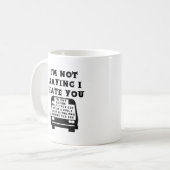 バスに轢かれた面白いマグカップ コーヒーマグカップ (正面左)