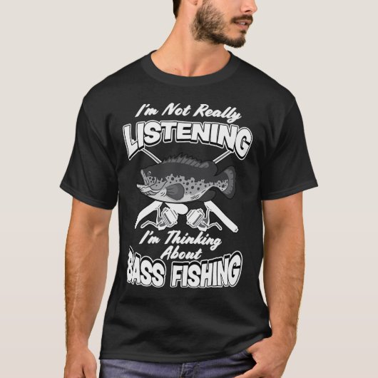 バスのことを考え中 - 本当は聞いていない Tシャツ (正面)