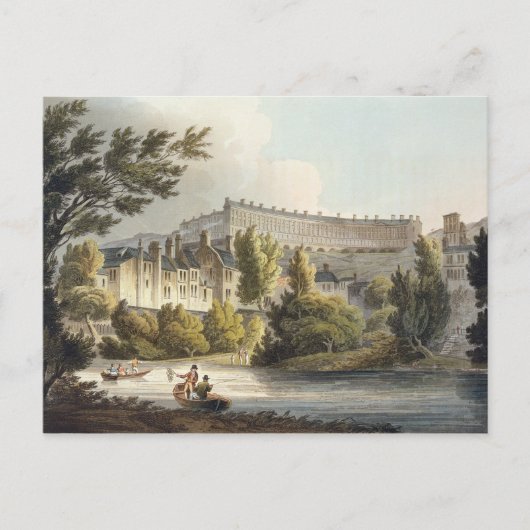 バスのウィックフェリーから図解入りの、写真付きの「Bath by a Serie ポストカード (正面)