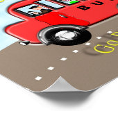 バスのタイヤのキッズナーサリーライムポスター ポスター (角)