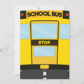 バスのタイヤのバースデー招待状 招待状 (裏面)