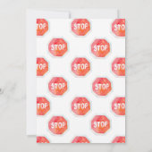 バスのタイヤの黄色の子供の誕生日招待状 招待状 (裏面)