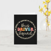 バスのドライバー分隊の感謝の週新学期 カード (黄色い花)