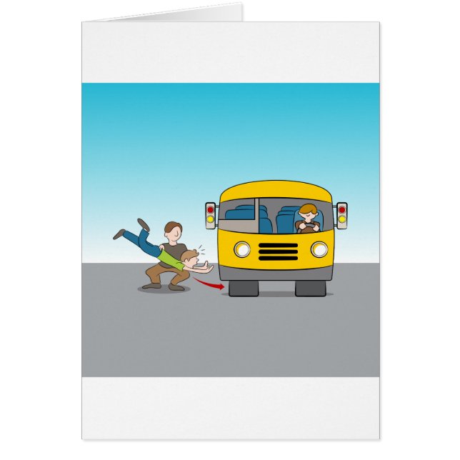 バスの下で投げられる (正面)