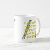 "バスの下で私を"コーヒー・マグ投げて下さい コーヒーマグカップ (正面右)