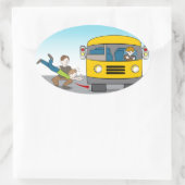 バスの下にスローされる 楕円形シール (バッグ)