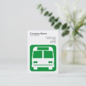 バスの標識 – 白の草の緑 名刺 (スタンド正面)