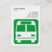 バスの標識 – 白の草の緑 名刺 (裏面)